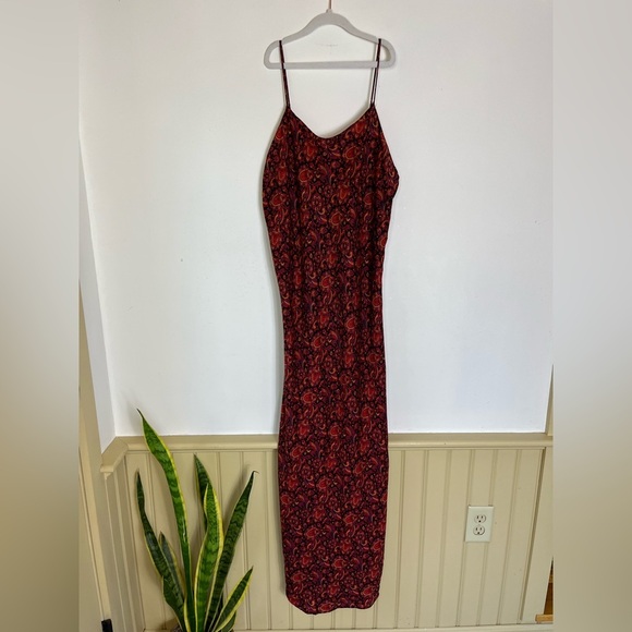 Vintage Michael Kors Paisley Slip Dress & Robe Set | Made in USA Sz S - Picture 9 of 16